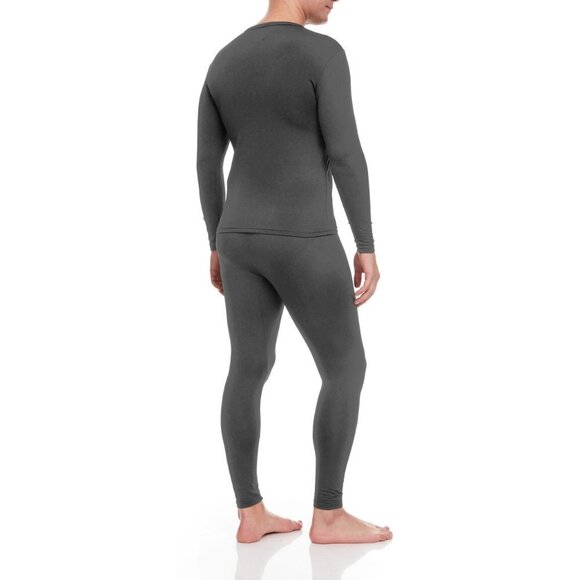 Thermals Men Charcoal Underwear Microfiber Fleece Long Johns Winter Base Layer - Picture 2 of 6